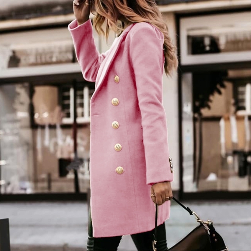 652F Womens Fall Winter Wool C - огляд і ціна Wool Coat Peacoat