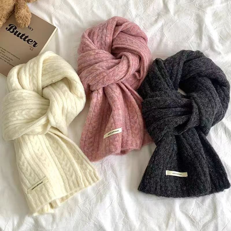 Wool Blended Knitted Scarf Wom - огляд і ціна Wool Scarf Men