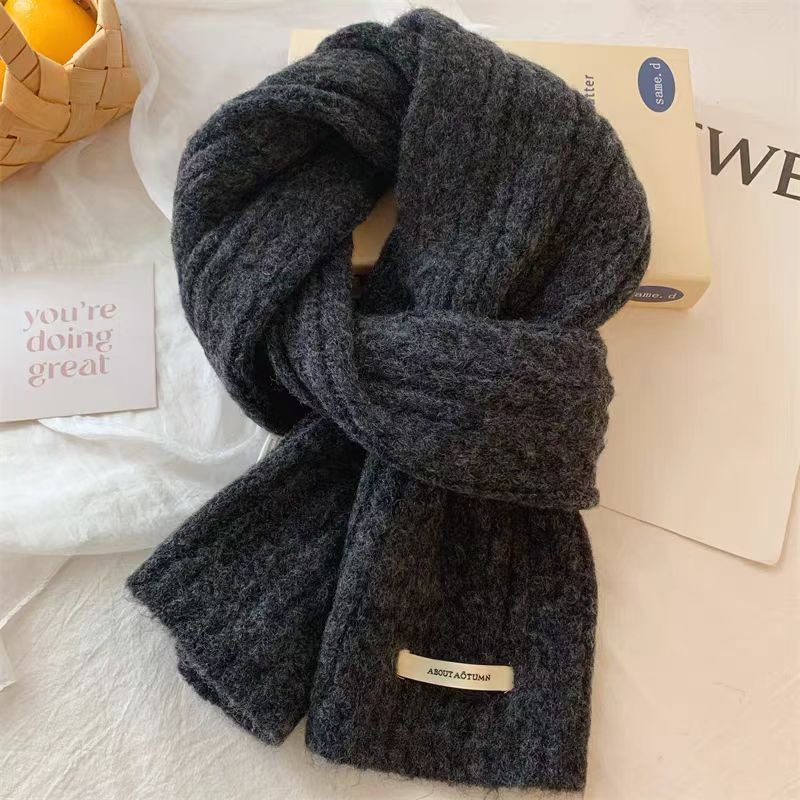 Wool Blended Knitted Scarf Wom - огляд і ціна Wool Scarf Men