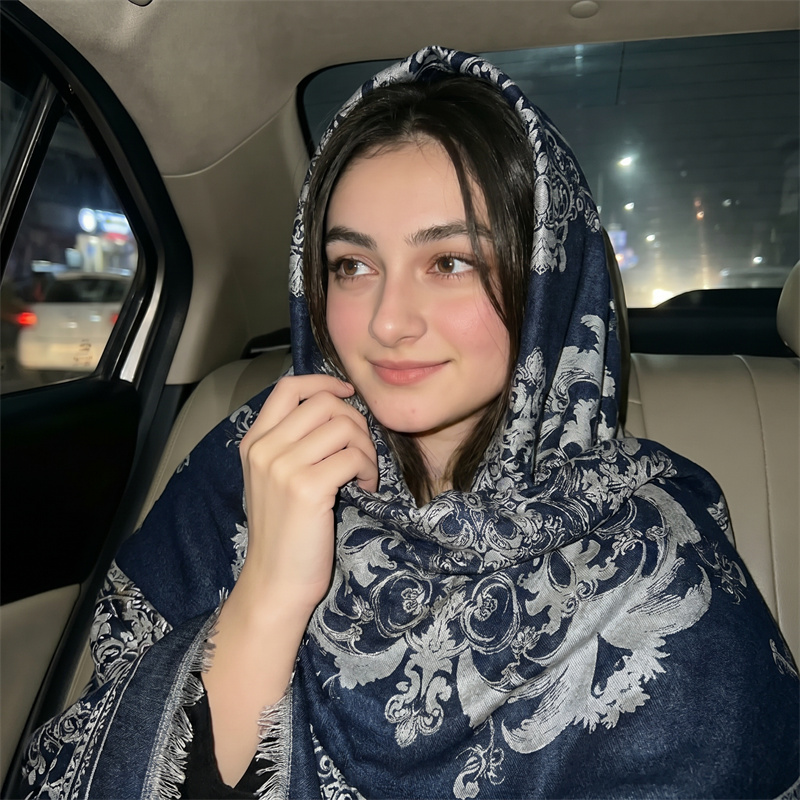 Luxury Baroque Print Hijab Wom - огляд і ціна Shawl Wrap Winter
