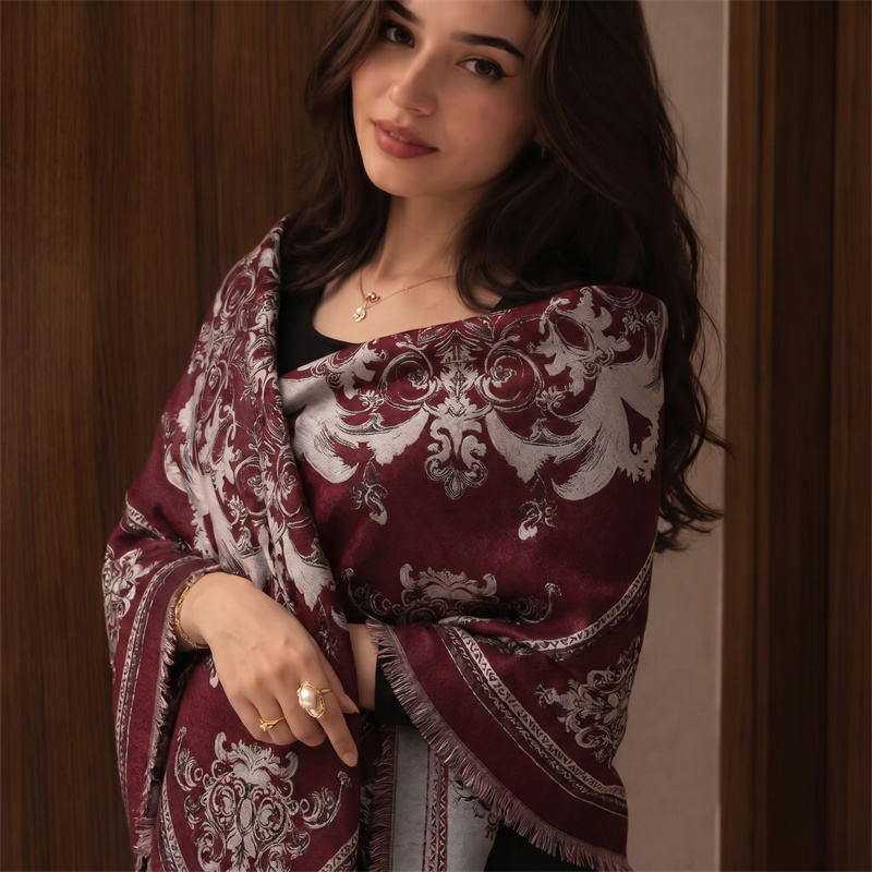 Luxury Baroque Print Hijab Wom - огляд і ціна Shawl Wrap Winter