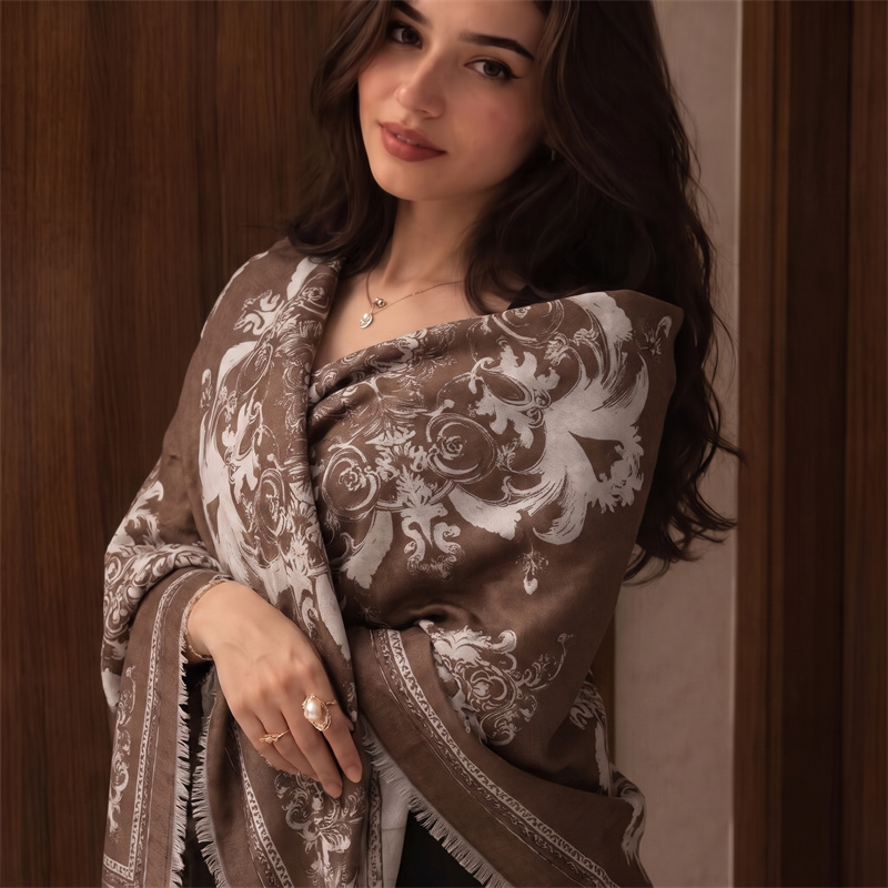 Luxury Baroque Print Hijab Wom - огляд і ціна Shawl Wrap Winter