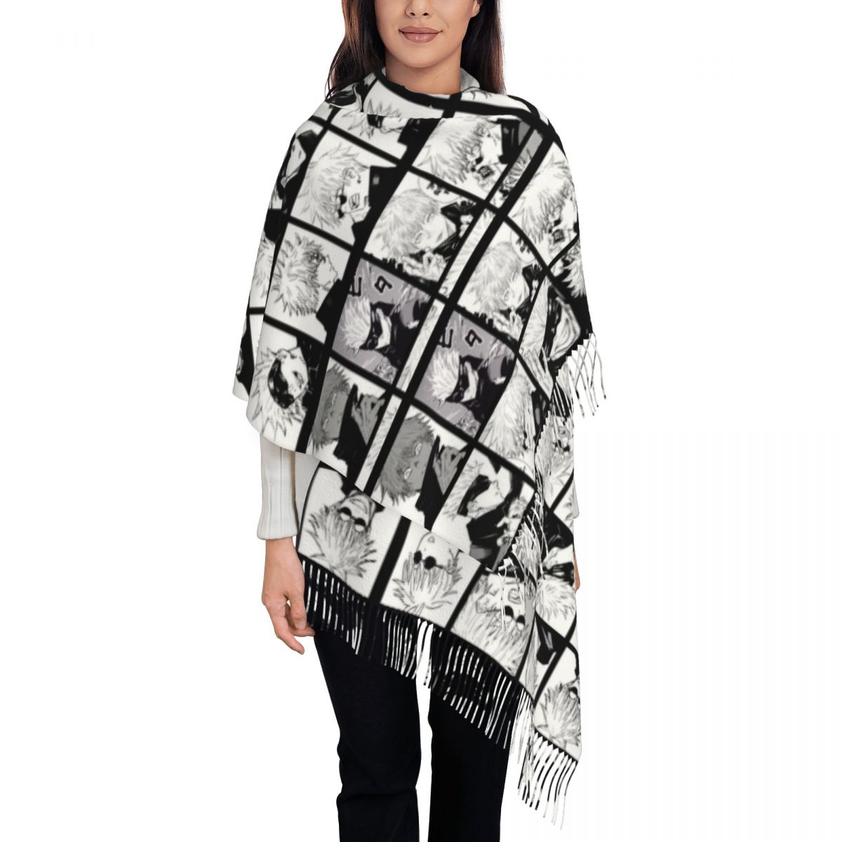Gojo Satoru Collage Shawl Wrap - огляд і ціна Shawl Wrap Winter