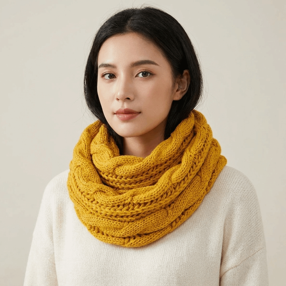 Simple Solid Color Knitted Sca - огляд і ціна Wool Scarf Men