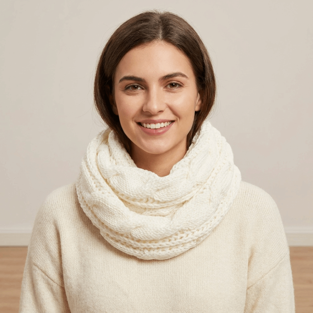 Simple Solid Color Knitted Sca - огляд і ціна Wool Scarf Men