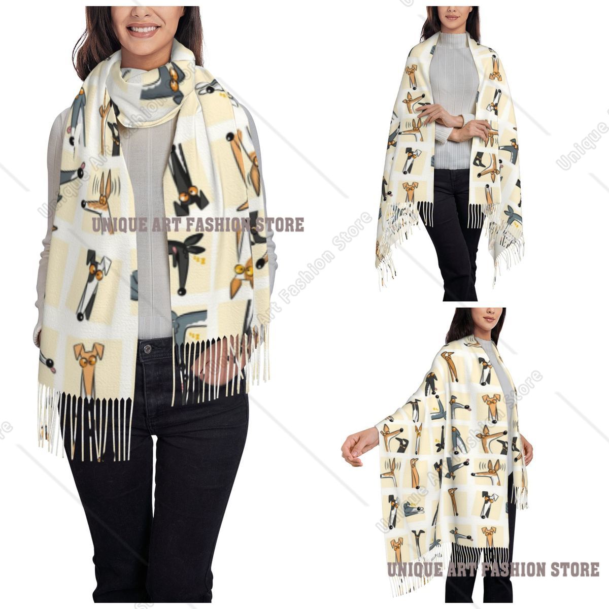 Women's Tassel Scarf Heads Up  - огляд і ціна Shawl Wrap Winter